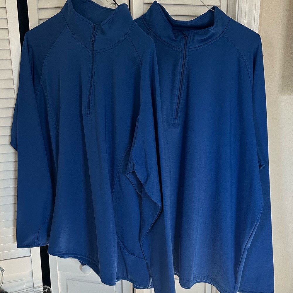 Sport-Tek Blue Quarter-Zip Pullover (Size 3XL) Set of 2